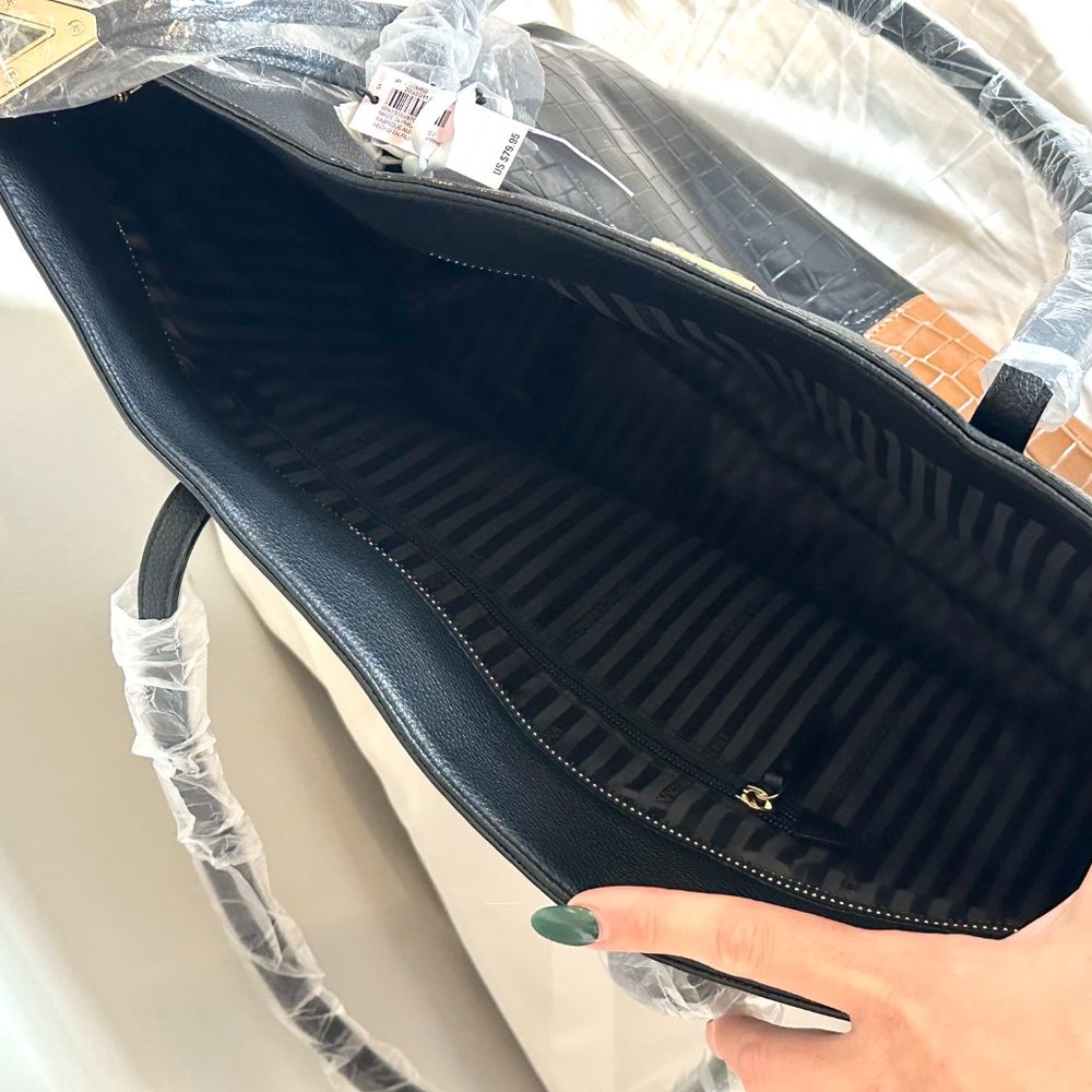 NWT Victoria's Secret Carryall Tote Bag in Croc Colorblock - Picture 11 of 16